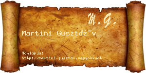 Martini Gusztáv névjegykártya