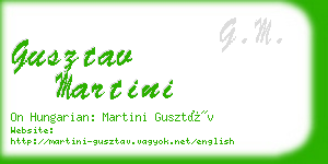 gusztav martini business card